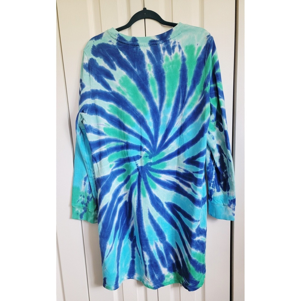 Tommy Hilfiger L Tie Dye Sweatshirt‎ Dress Long Sleeve Casual Comfy Cotton Large - Picture 9 of 12
